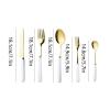 PEKJI Mirror polished silverware set simple kitchen utensils stainless steel cutlery set home ceramic handle knife fork spoon view 2