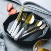 PEKJI Mirror polished silverware set simple kitchen utensils stainless steel cutlery set home ceramic handle knife fork spoon view 3