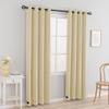 2 Panels Flame Retardant Curtains for Hotels Auditoriums,Meet NFPA701 Test - Rod Pocket Shading Sound Insulation Curtains(2 Panels, Beige, 52 X 108 in) view 1