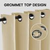 2 Panels Flame Retardant Curtains for Hotels Auditoriums,Meet NFPA701 Test - Rod Pocket Shading Sound Insulation Curtains(2 Panels, Beige, 52 X 108 in) view 2