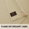2 Panels Flame Retardant Curtains for Hotels Auditoriums,Meet NFPA701 Test - Rod Pocket Shading Sound Insulation Curtains(2 Panels, Beige, 52 X 108 in) view 3