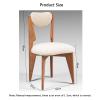 ESRADA Dining Chairs Solid Wood Armless Leisure Chair Lamb Wool Cushion and Backrest for Living Room Bedroom Balcony B view 2