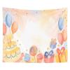 CBRMAX Birthday background cloth cartoon children's 100th birthday banquet party background cloth decorative cloth tapestry hanging cloth view 1