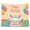 CBRMAX Birthday background cloth cartoon children's 100th birthday banquet party background cloth decorative cloth tapestry hanging cloth view 2