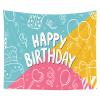 CBRMAX Birthday background cloth cartoon children's 100th birthday banquet party background cloth decorative cloth tapestry hanging cloth view 4