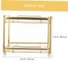 LIFKOME Bathroom Countertop Organizer Elegant Marble Design Cosmetic Storage Shelf with Feet for Makeup Shampoo and Toiletries Easy to Clean and Install view 2