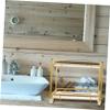 LIFKOME Bathroom Countertop Organizer Elegant Marble Design Cosmetic Storage Shelf with Feet for Makeup Shampoo and Toiletries Easy to Clean and Install view 3