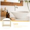 LIFKOME Bathroom Countertop Organizer Elegant Marble Design Cosmetic Storage Shelf with Feet for Makeup Shampoo and Toiletries Easy to Clean and Install view 4