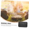 Ciieeo 1pc Portable Cast Iron Bbq Grill Plate Non-stick Coating for Even Heating for Teppanyaki Steak and Roasting Compact Design for Easy Storage and Transport view 2