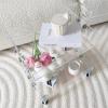 Coffee End Table Transparent Acrylic Side Table, Living Room Trolley Storage Cabinet, Home Mobile Coffee Table Bedside Table Side Table view 2