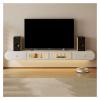 TV Floating Cabinet Ultra Thin Floating 78.7 inch TV Stand with LED Lights, Hanging TV Cabinet Entertainment Center Media Console, Wall Mounted Shelf Media Console Cabinet with Large Storage for Livin view 1