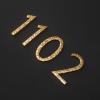 ARCVOX Hammered Brass Numerals Wall Decor, Metal Arabic House Numbers 0 to 9, Customizable Metal Signs for Home, Garden, Store, Cafe, Bar, Garage (Size : 3) view 4