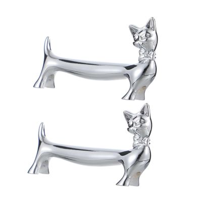 Ciieeo 2pcs Metal Chopstick Holder Storage Silverware Chopstick Rests Pillows Elegant Tableware Rack for Friends
