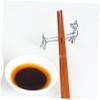 Ciieeo 2pcs Metal Chopstick Holder Storage Silverware Chopstick Rests Pillows Elegant Tableware Rack for Friends view 4