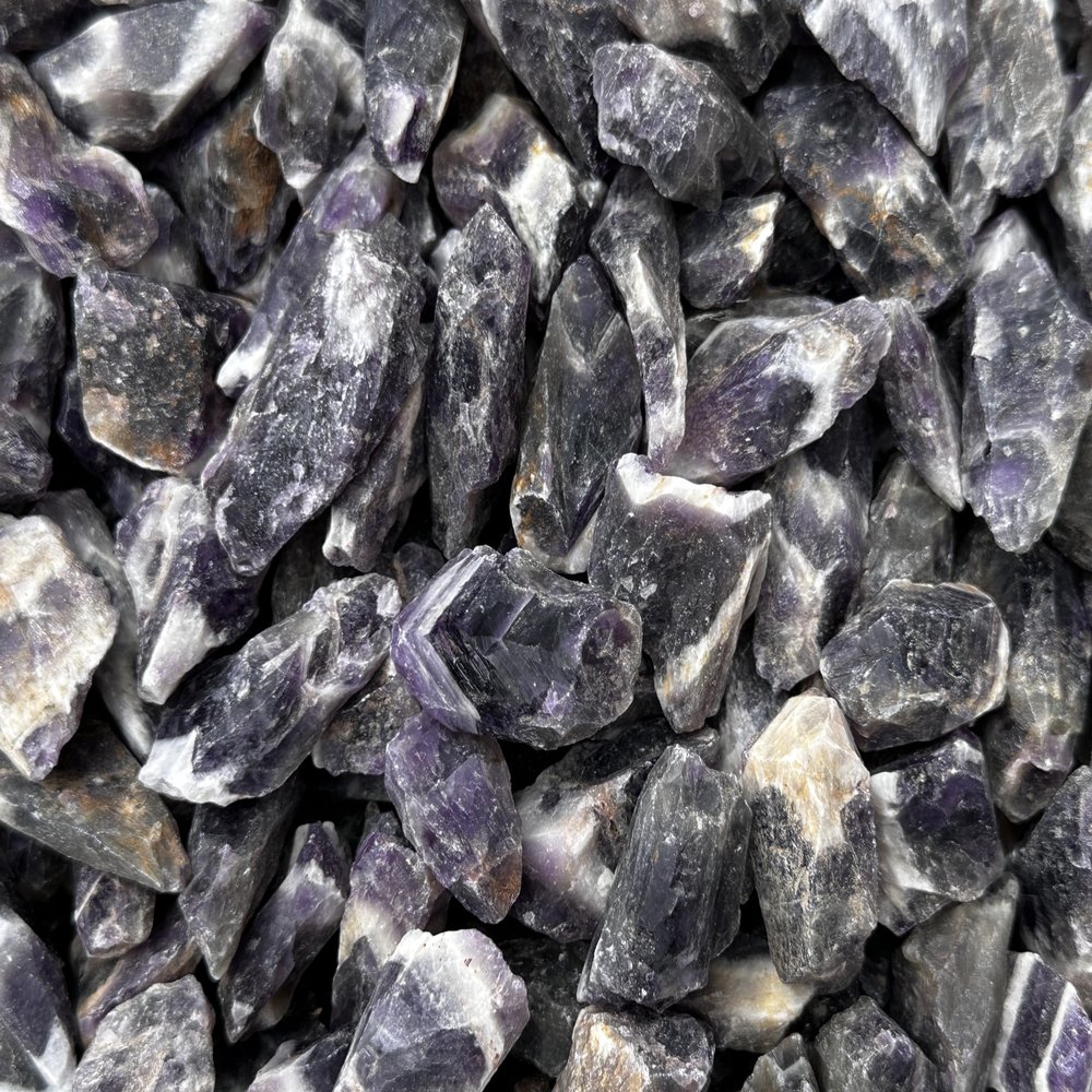 GAF TREASURES 1/2 LB Raw Chevron Amethyst Crystals, Natural Chevron Amethyst Stone, Natural Rough Chevron Amethyst Crystals, Chevron Amethyst Healing Crystals (Chevron Amethyst)