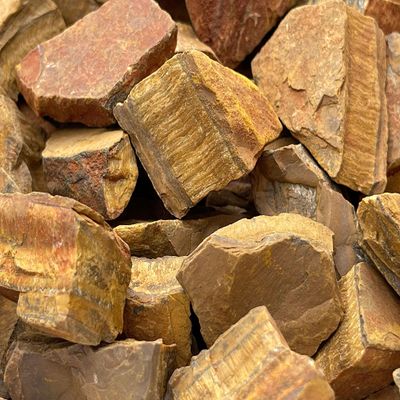 GAF TREASURES 1/2 LB Raw Tiger Eye Crystals, Natural Tiger Eye Stone, Natural Rough Tiger Eye Crystals, Tiger Eye Rough, Tiger Eye Healing Crystals (Tiger Eye)