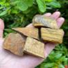 GAF TREASURES 1/2 LB Raw Tiger Eye Crystals, Natural Tiger Eye Stone, Natural Rough Tiger Eye Crystals, Tiger Eye Rough, Tiger Eye Healing Crystals (Tiger Eye) view 2