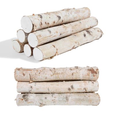 6 Pack Birch Logs Decorative Natural Birch Log for Decoration,Crafts,DIY,White Birch Logs for Fireplace Decor Firewood(Logs:1.4"-2.6" Dia. x 16.5" Length)