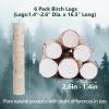 6 Pack Birch Logs Decorative Natural Birch Log for Decoration,Crafts,DIY,White Birch Logs for Fireplace Decor Firewood(Logs:1.4"-2.6" Dia. x 16.5" Length) view 2