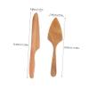 Ciieeo Wooden Cake Cutting Set 2-Piece Cake Server and Cutter for Weddings Birthdays and Parties Sturdy and Easy to Use view 2