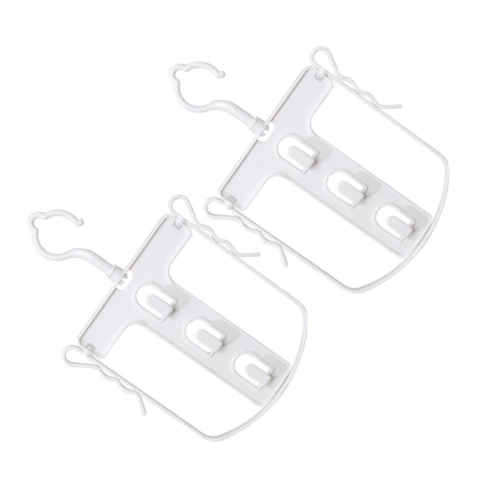 Holibanna 2pcs Rotatable Clothes Rack for Hoodies Outerwear Windproof Drying Hanger with Hat Clips Space-Saving Design for Home