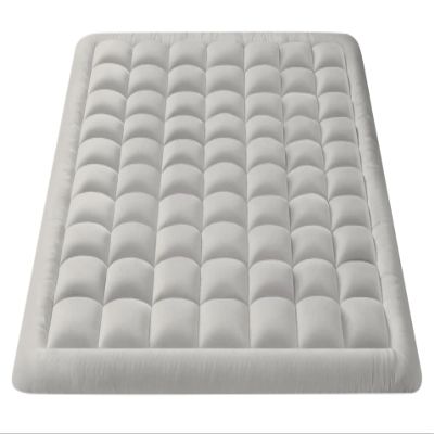 Queen Size- 3 Piece 800 GSM Down Alternative 3 Inch Thick Upto 15" Deep Pocket Fitted Mattress-Topper Protector for Extra Soft Comfortable Sleep for All Season- Queen(60X80 Inche), Light Grey