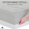 Queen Size- 3 Piece 800 GSM Down Alternative 3 Inch Thick Upto 15" Deep Pocket Fitted Mattress-Topper Protector for Extra Soft Comfortable Sleep for All Season- Queen(60X80 Inche), Light Grey view 3