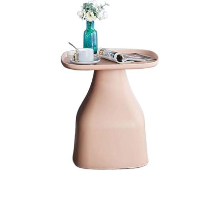 WAOCEO Side Table Small End Table, Square End Table Ideal for Any Room-Side Tables Living Room,Side Tables Bedroom,Accent Table for Indoor & Outdoor End Table (Color : Pink)