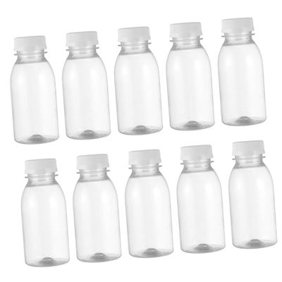 Anneome 10 Pack 350ml Plastic Milk Bottles Storage Milk Jugs for Milk Juice Water Containers for Easy Viewing