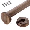 Clothes Hanging Rod Laundry Room Wood Rustic Closet Rod for Curtain Room Divider with Support Kits, Wall Closet Bar for Wardrobe Assistant Corner, Space-Saving Hanging Clothes Rack ( Size : 40cm/15.7 view 1