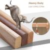 Clothes Hanging Rod Laundry Room Wood Rustic Closet Rod for Curtain Room Divider with Support Kits, Wall Closet Bar for Wardrobe Assistant Corner, Space-Saving Hanging Clothes Rack ( Size : 40cm/15.7 view 3