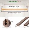 Clothes Hanging Rod Laundry Room Wood Rustic Closet Rod for Curtain Room Divider with Support Kits, Wall Closet Bar for Wardrobe Assistant Corner, Space-Saving Hanging Clothes Rack ( Size : 40cm/15.7 view 4