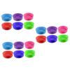 Cabilock 3pcs Round Baking Pan Silicone Cake Non-stick Easy for Birthday Layer Cakes Random Color view 1