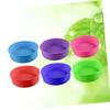 Cabilock 3pcs Round Baking Pan Silicone Cake Non-stick Easy for Birthday Layer Cakes Random Color view 2