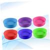 Cabilock 3pcs Round Baking Pan Silicone Cake Non-stick Easy for Birthday Layer Cakes Random Color view 4
