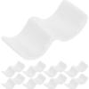 PRETYZOOM 10pcs Ceramic Chopstick Rest and Fork Holder Porcelain Spoon and Utensil Stand for Dining Table Decorative Kitchen Accessory for Chopsticks Spoons and Forks view 1