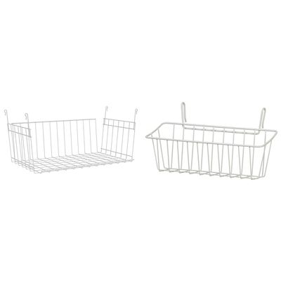 ClosetMaid Wire Hanging Shelf Basket for Storage, Organization in Closet or Pantry, No Assembly or Installation, Durable, 10.68" D x 18.39" W x 7.99" H, White & 3937 Packet Pal, White