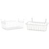 ClosetMaid Wire Hanging Shelf Basket for Storage, Organization in Closet or Pantry, No Assembly or Installation, Durable, 10.68" D x 18.39" W x 7.99" H, White & 3937 Packet Pal, White view 1
