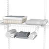 ClosetMaid Wire Hanging Shelf Basket for Storage, Organization in Closet or Pantry, No Assembly or Installation, Durable, 10.68" D x 18.39" W x 7.99" H, White & 3937 Packet Pal, White view 3