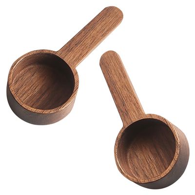Ciieeo 4pcs Retro Tea Scoops Compact Household Wooden Spoons for Coffee Stirring