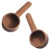 Ciieeo 4pcs Retro Tea Scoops Compact Household Wooden Spoons for Coffee Stirring view 1