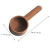 Ciieeo 4pcs Retro Tea Scoops Compact Household Wooden Spoons for Coffee Stirring view 3