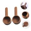 Ciieeo 4pcs Retro Tea Scoops Compact Household Wooden Spoons for Coffee Stirring view 4