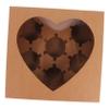 BIUDECO 10pcs Heart-shaped Window Muffin Boxes Food Container for and Desserts Easy to Assemble Portable Packaging for and Events view 1