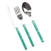 WHIERGGIN Silverware Set, 5/20/30/40 Pieces Household Steak Cutlery Set Stainless Steel Cutlery Knife, Fork And Spoon (Color : Green, Size : 1Set-5Pcs) view 3