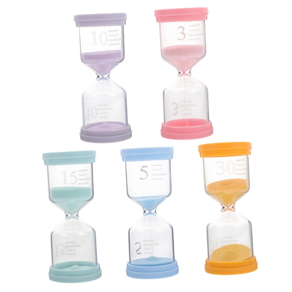 Ciieeo 5pcs Sand Timer Hourglass Decor Sandglass for Home Office Classroom Lightweight and Compact Desktop Timer for Cooking Games and Special Occasions