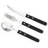 WHIERGGIN Silverware Set, 3/12/18/24 Pieces Steak Knives, Forks And Spoons Restaurant Stainless Steel Tableware Home Tableware Set (Color : Black, Size : 8Set-24Pcs) view 1