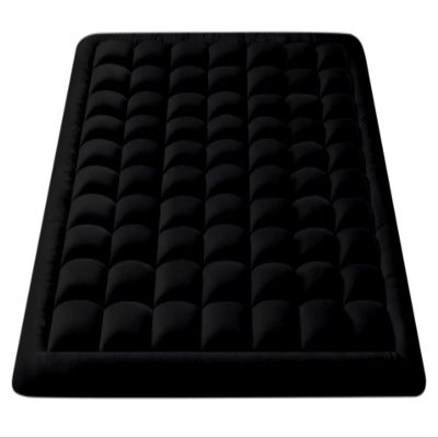 Twin-XL Size- 3 Piece 800 GSM Down Alternative 3 Inch Thick Upto 15" Deep Pocket Fitted Mattress-Topper Protector for Extra Soft Comfortable Sleep for All Season- Twin-XL(39X80 Inche), Black