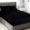 Twin-XL Size- 3 Piece 800 GSM Down Alternative 3 Inch Thick Upto 15" Deep Pocket Fitted Mattress-Topper Protector for Extra Soft Comfortable Sleep for All Season- Twin-XL(39X80 Inche), Black view 2