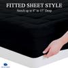 Twin-XL Size- 3 Piece 800 GSM Down Alternative 3 Inch Thick Upto 15" Deep Pocket Fitted Mattress-Topper Protector for Extra Soft Comfortable Sleep for All Season- Twin-XL(39X80 Inche), Black view 3